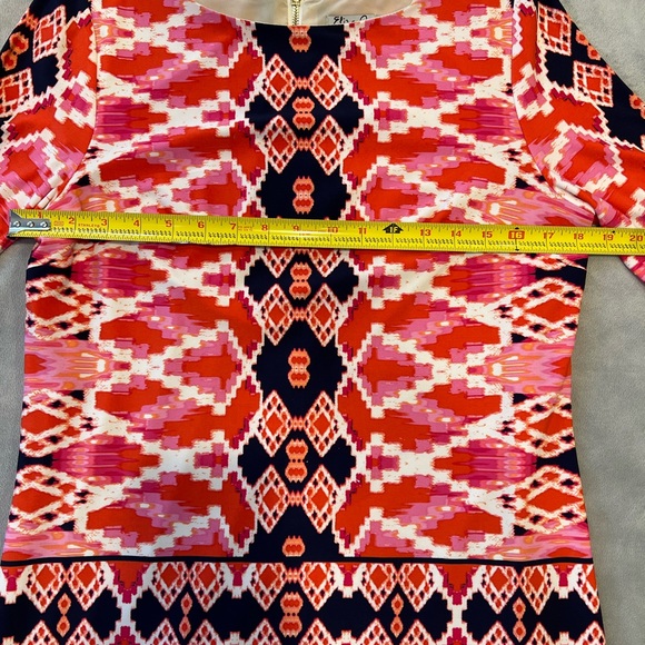 Eliza J Stretch Jersey Dress in Geometric Print - Picture 2 of 5